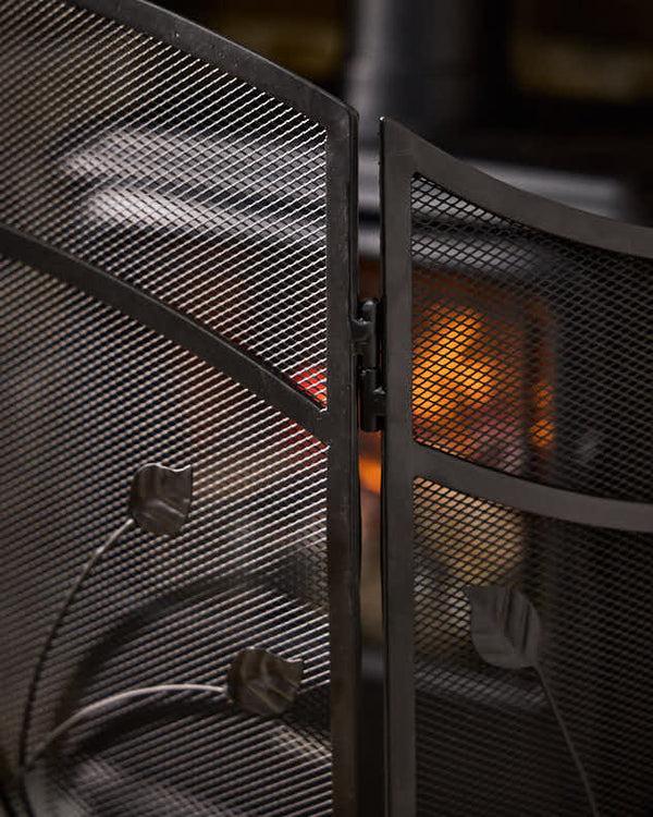 Dibor Leaf Vine Three Fold Fire Screen