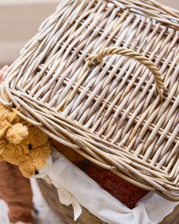 Dibor Lidded Wicker Toy Basket