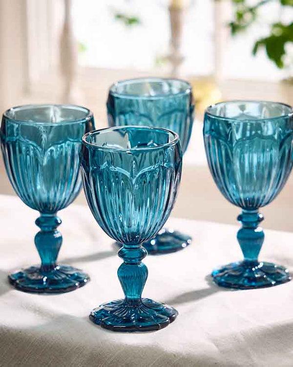 dibor Linares Blue Wine Glass