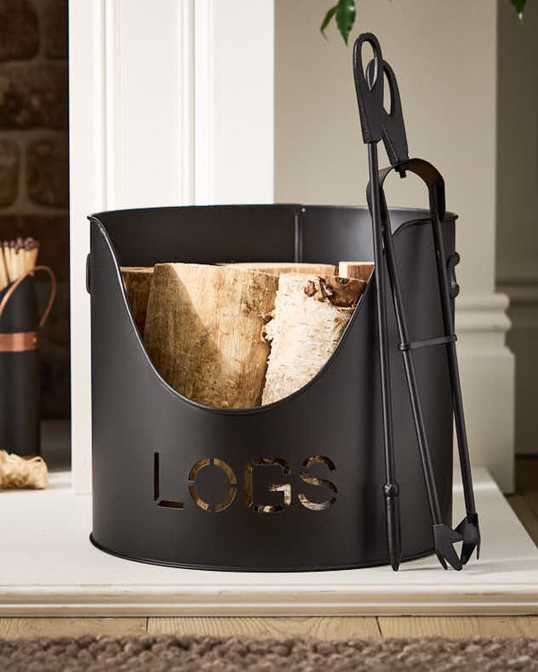 dibor Log Bucket with Poker & Tongs