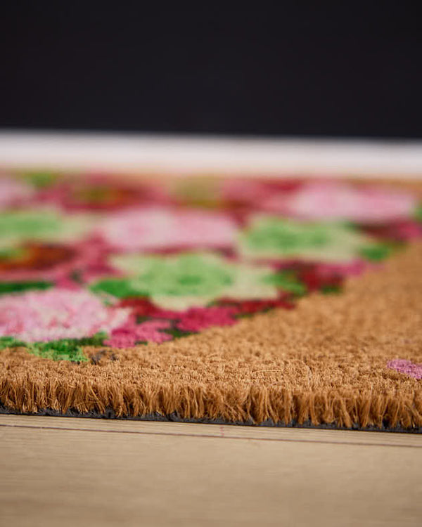 Dibor Love Heart Floral Door Mat