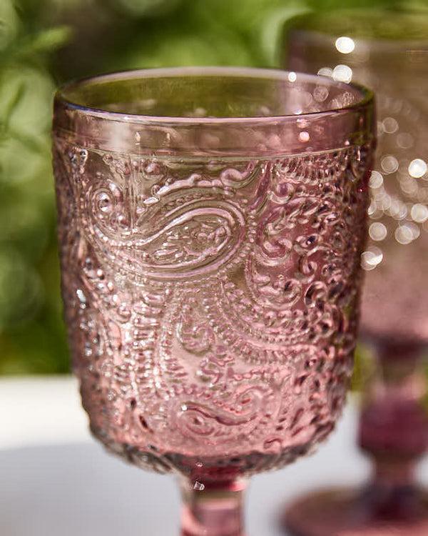 Dibor Lugo Paisley Amethyst Wine Glass