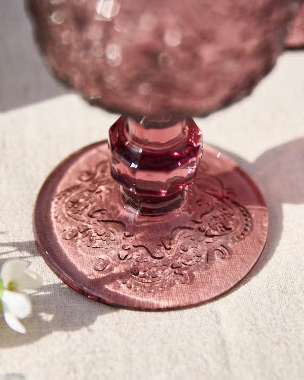 Dibor Lugo Paisley Amethyst Wine Glass