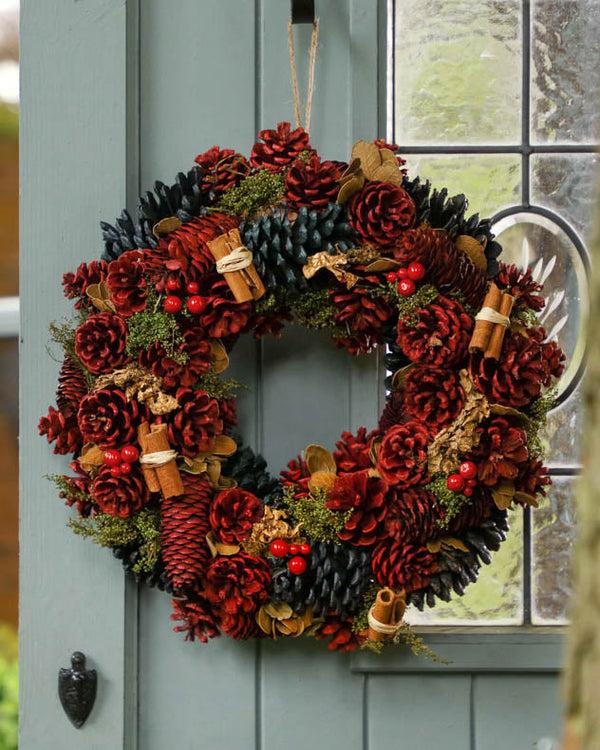 Dibor Luxury Cinnamon Pine Door Wreath 38cm