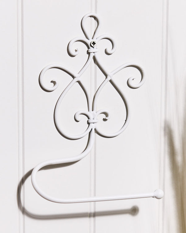 Dibor Lyon White Iron Wall Toilet Roll Holder