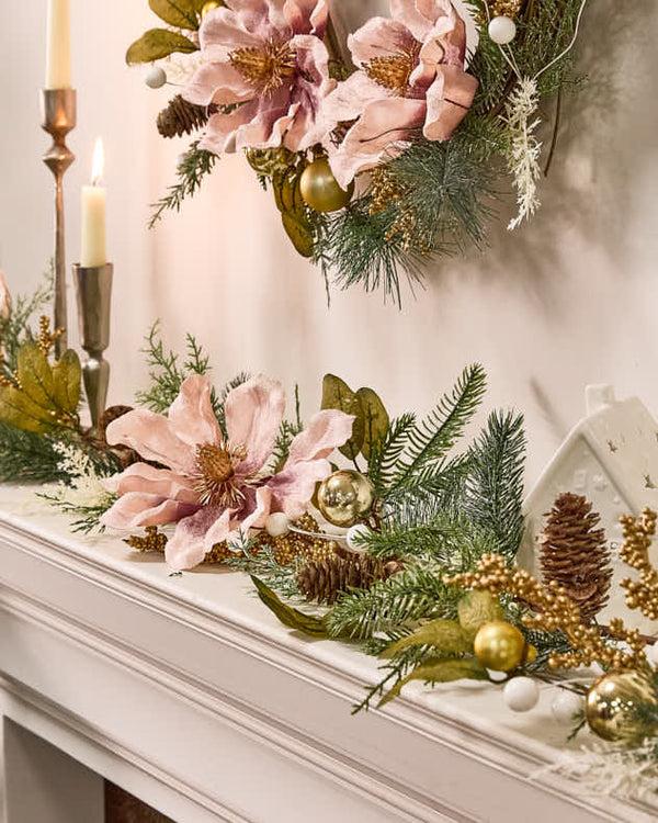 Dibor Magnolia Blush Wreath And Garland