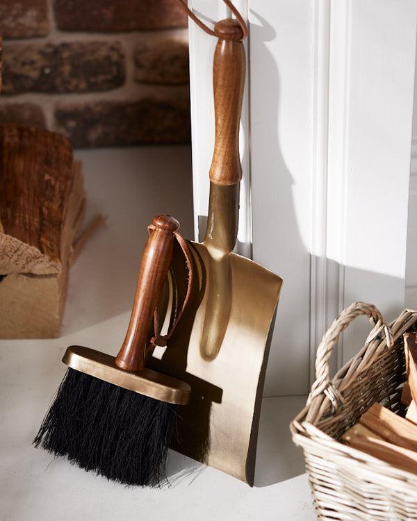 Dibor Mayfair Brass Log Rack & Fire Tools