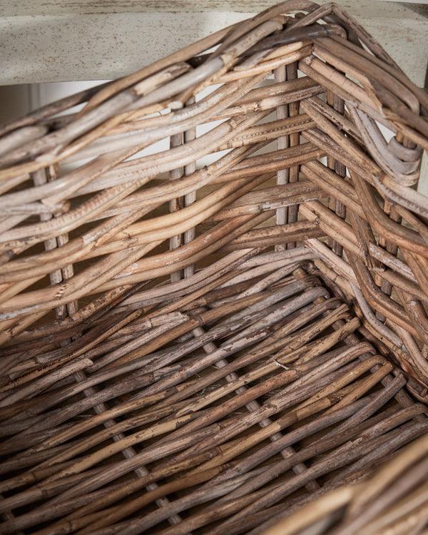 Dibor Medium Grey Rattan Storage Basket