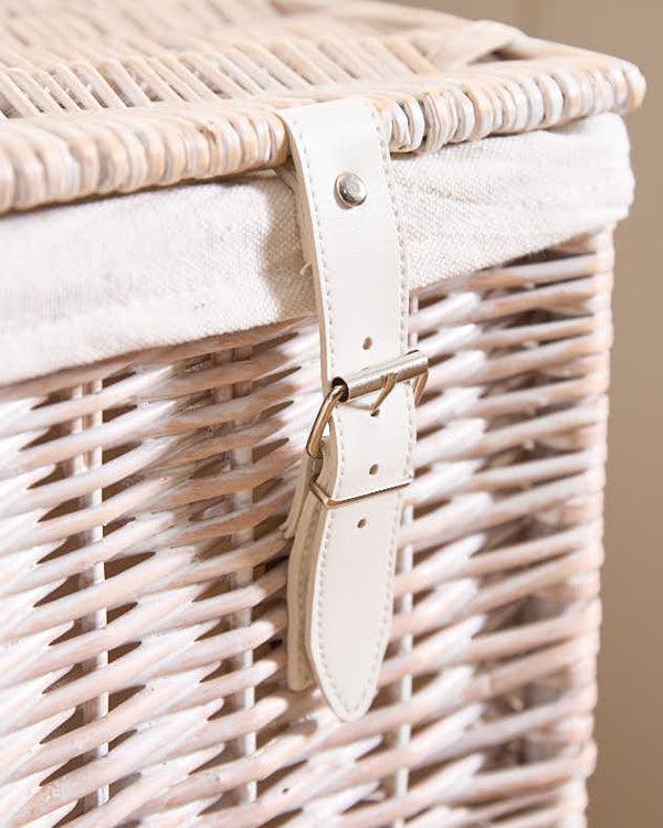 Dibor Medium Lined Wicker Laundry Basket