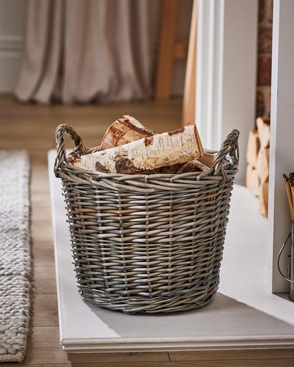 dibor Medium Lined Wicker Log Basket