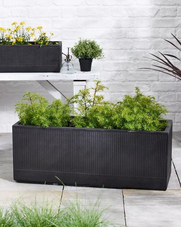 dibor Mela Wide Black Planter Collection