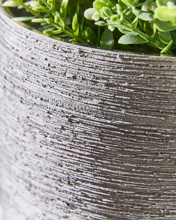 Dibor Mesiac Rippled Grey Plant Pot