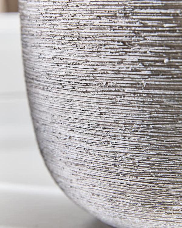 Dibor Mesiac Rippled Grey Plant Pot