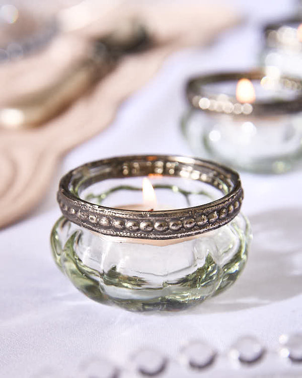 Dibor Metal Rimmed Tea Light Holders
