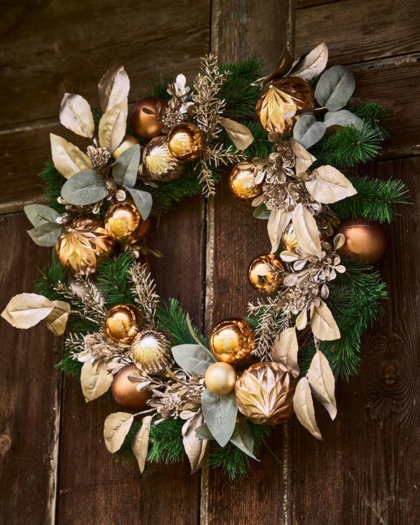 dibor Metallic Magic Bauble Wreath 55cm