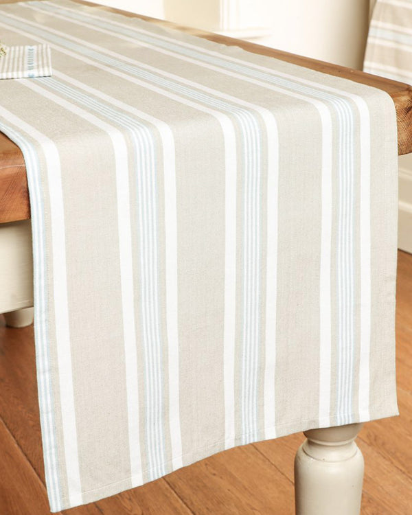 dibor Millstone Blue Stripe Table Runner