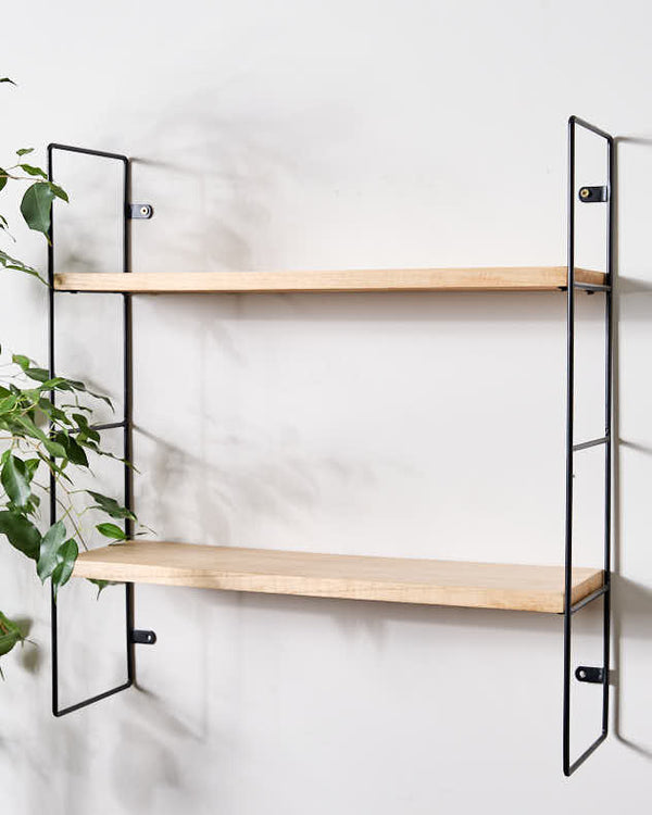 dibor Minimalist Two-Tier Shelf Unit