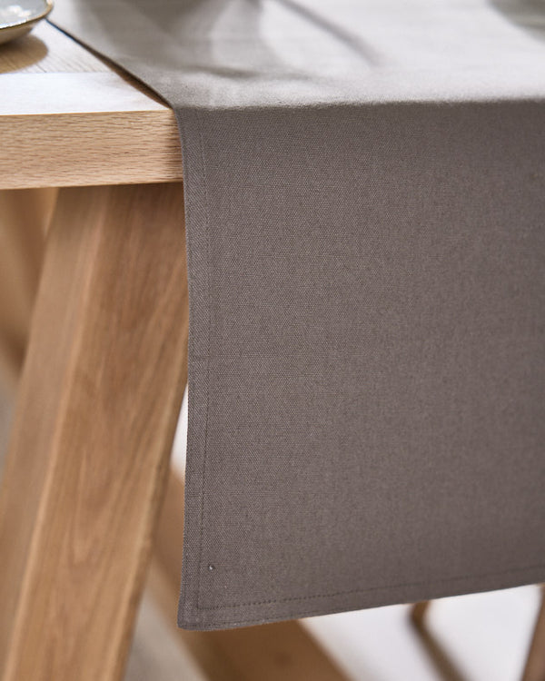 Dibor Mocha Cotton Table Runner