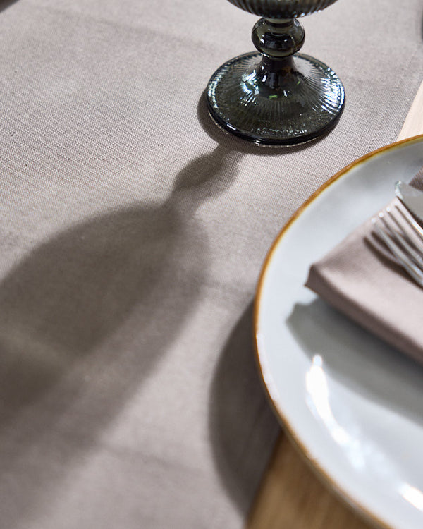 Dibor Mocha Cotton Table Runner