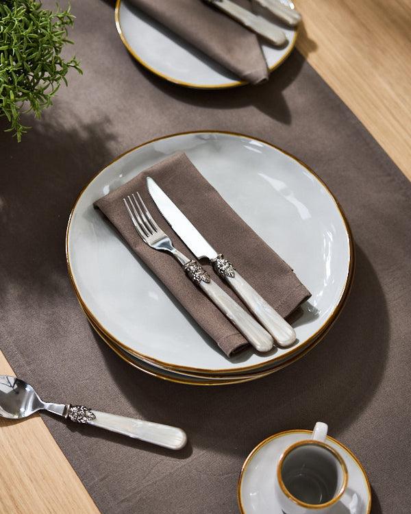 Dibor Mocha Cotton Table Runner