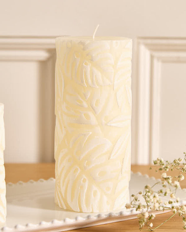 Dibor Monstera Leaf Pillar Candle