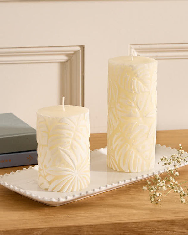 dibor Monstera Leaf Pillar Candle