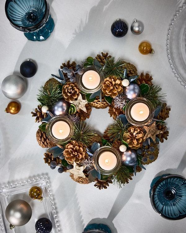 Dibor Moonlight Blue Round Tealight Holder