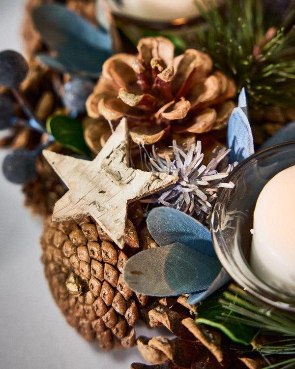 dibor Moonlight Blue Round Tealight Holder
