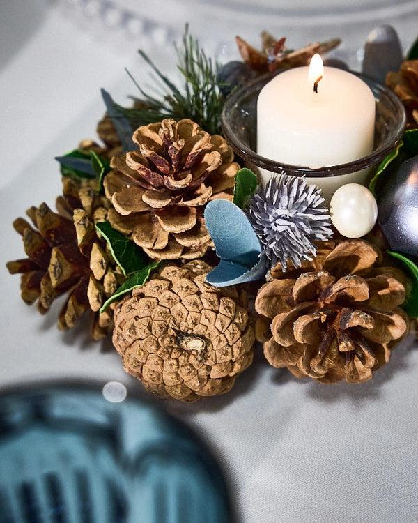 Dibor Moonlight Blue Triple Tealight Holder