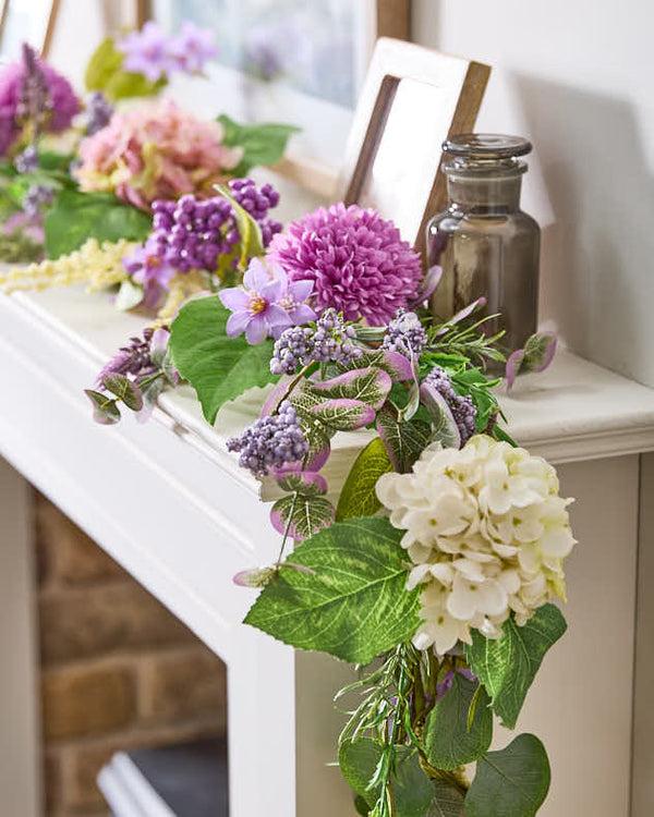 Dibor Morea Purple Floral Garland 180cm