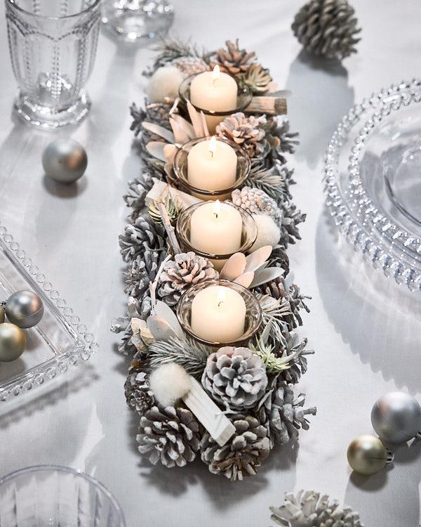 dibor Morning Frost Four Tealight Holders