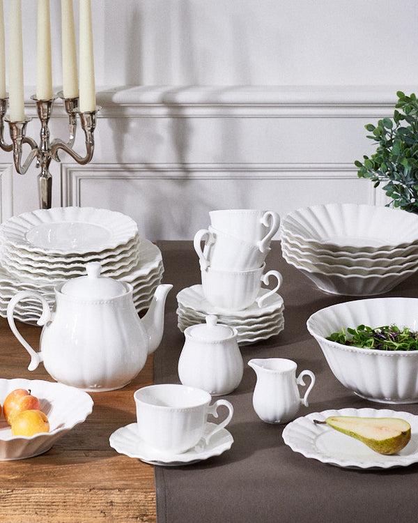 Dibor Mysa White Porcelain Salad Bowl