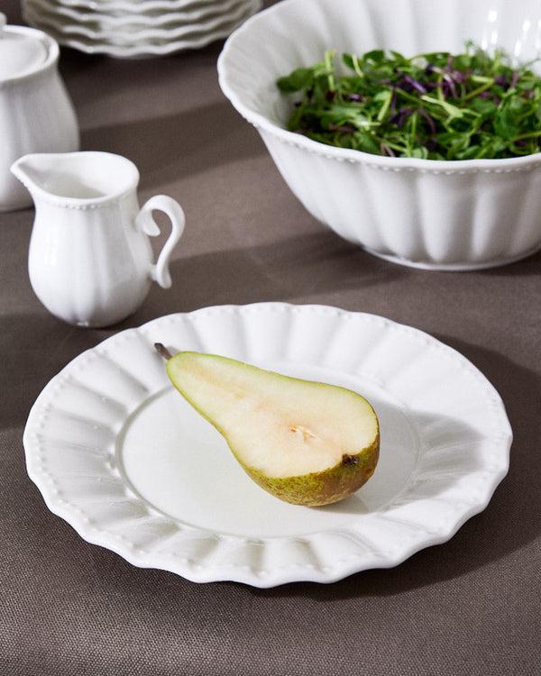 dibor Mysa White Porcelain Salad Plate