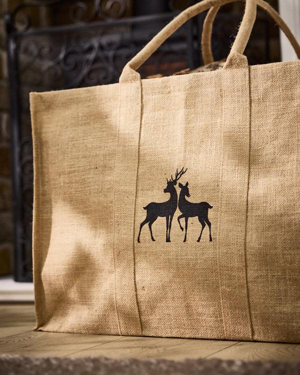 Dibor Natural Deer Jute Log Carrier
