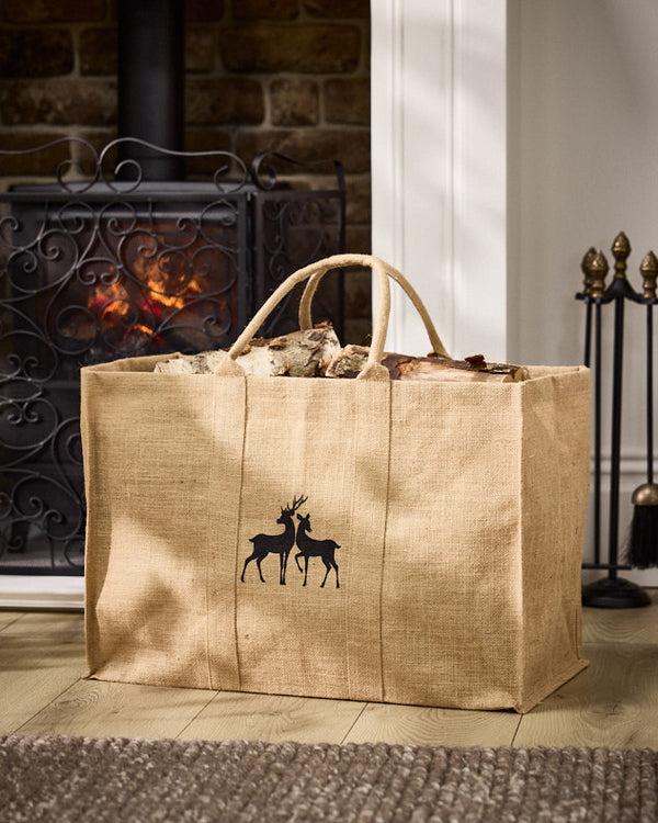 dibor Natural Deer Jute Log Carrier