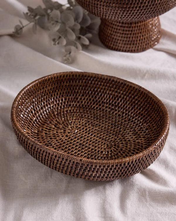 dibor Natural Rattan Rounded Basket