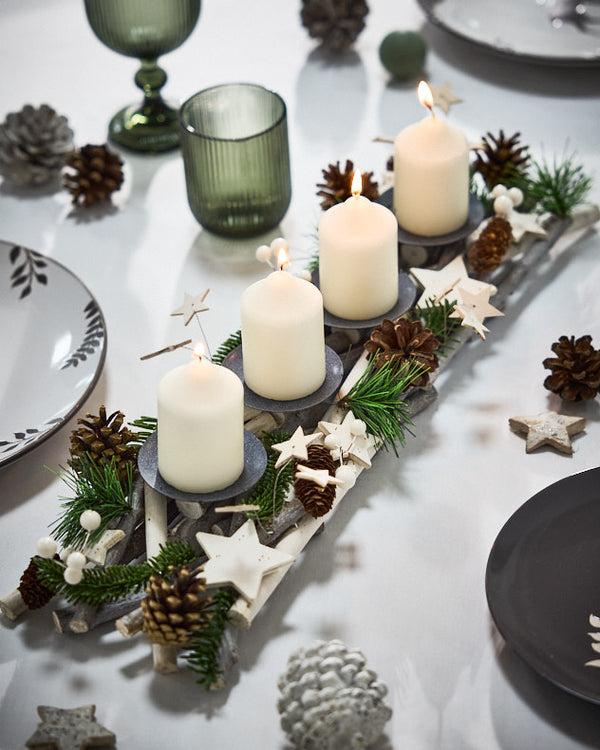 dibor Nordic Pine Pillar Candle Holder