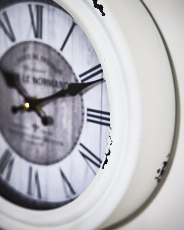 Dibor Normandy Antique Cream Wall Clock 27cm