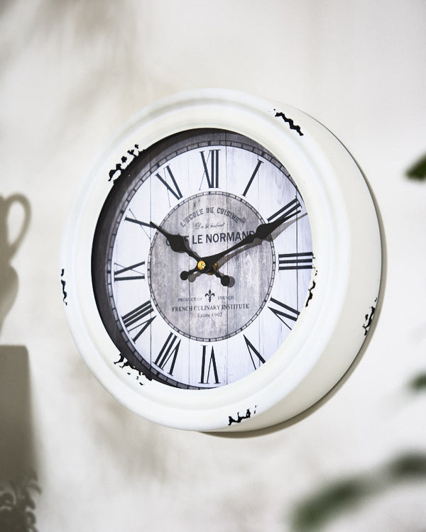 dibor Normandy Antique Cream Wall Clock 27cm