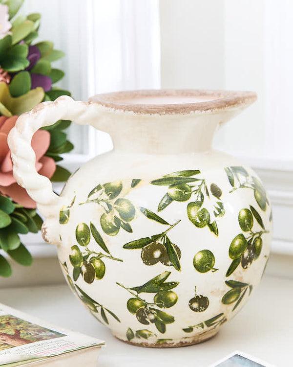 dibor Olive Jug with Rope Effect Handle