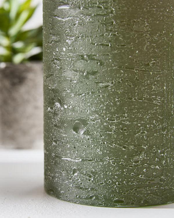 Dibor Olive Rustic Pillar Candle 15cm