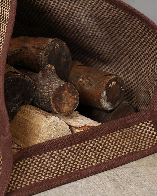 Dibor Open Ended Brown Jute Log Bag