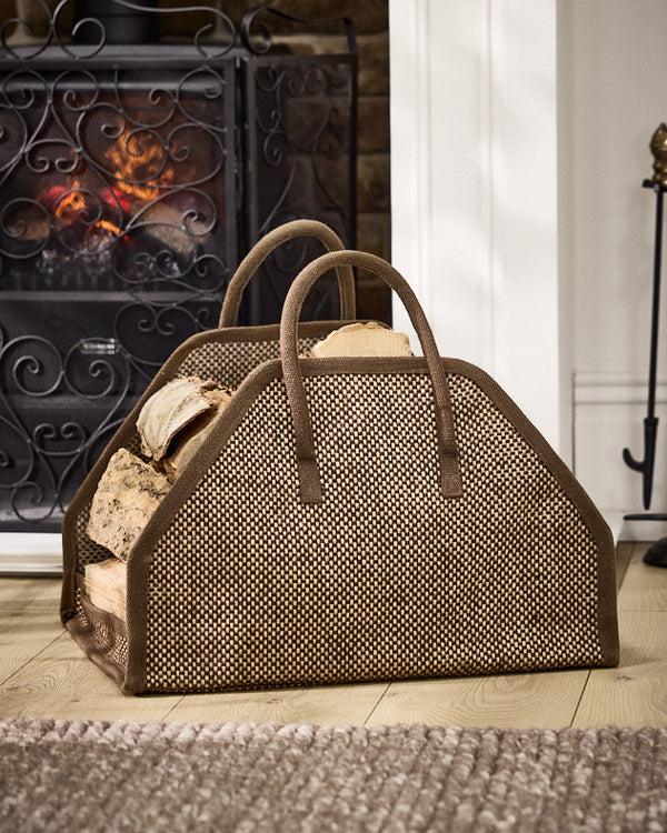 dibor Open Ended Brown Jute Log Bag