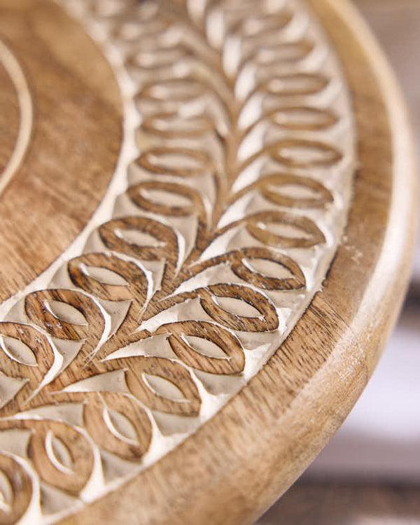 Dibor Ordino Carved Wooden Cake Stand