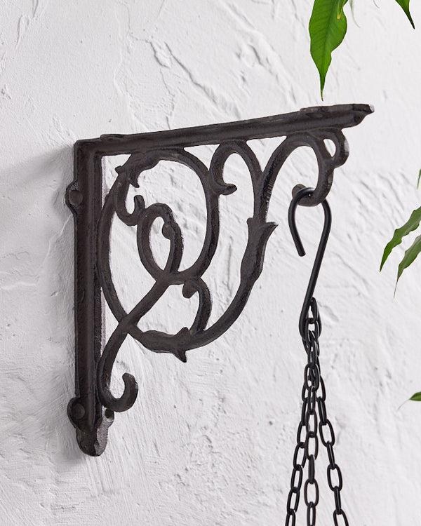 dibor Ornate Black Scrolled Hanging Bracket