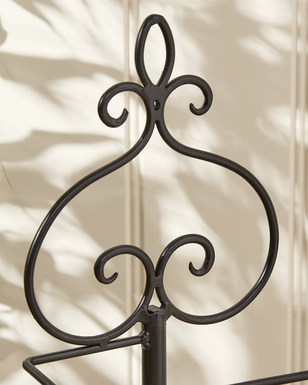 Dibor Ornate Cast Iron Standing Toilet Roll Holder