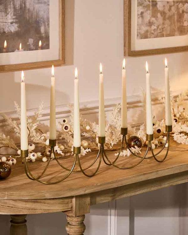 dibor Ornate Golden Wave Candle Holder