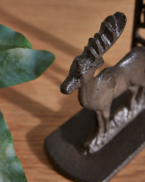 Dibor Pair Of Cast Iron Stag Bookends