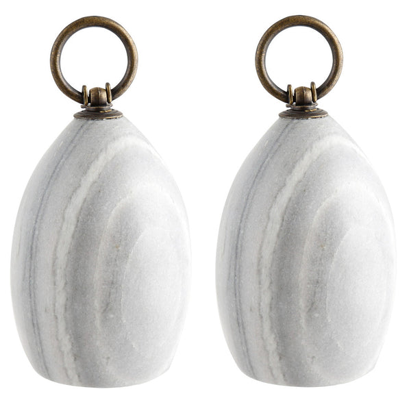 Dibor Pair Of Grey Marble Bookends