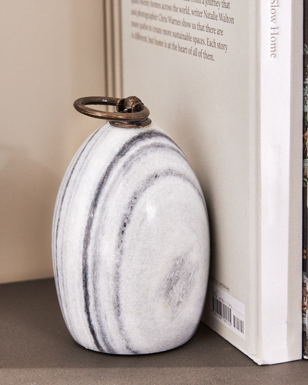 Dibor Pair Of Grey Marble Bookends